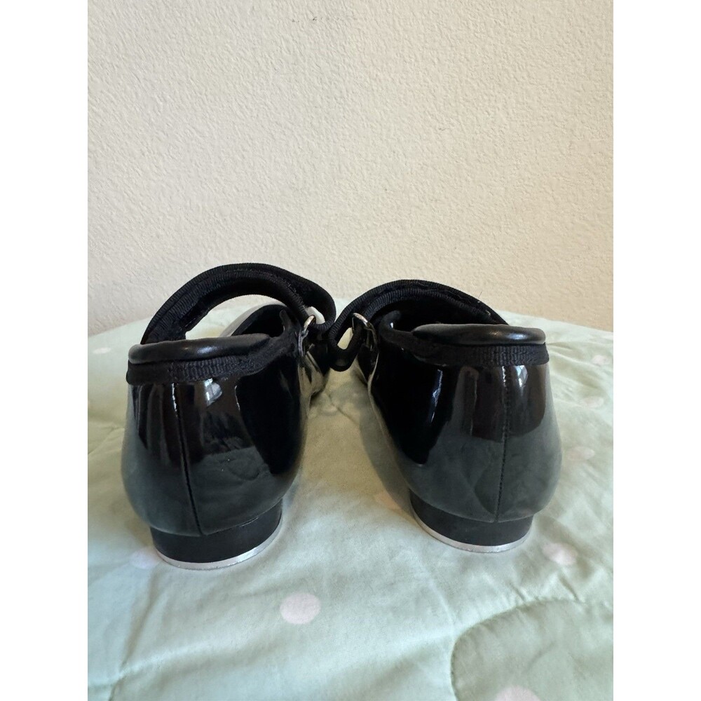 Danskin Black Patent Mary Jane Tap Dance Shoes w/ Tap Plates kids size 12 - Picture 8 of 13